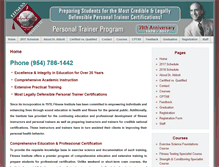 Tablet Screenshot of fitnessinstituteinternational.com